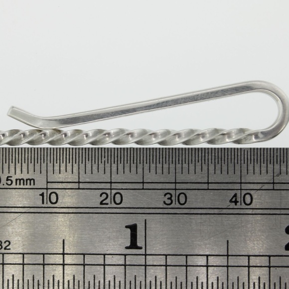Tiffany & Co. Sterling Silver Cable Twist Tie Tack Clasp Bar Clip